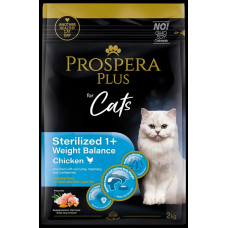 Barība kaķiem – Prospera Plus Sterilized 1+ Chicken Weight Balance, 2 kg