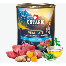 Konservi suņiem – Ontario Veal Pate Flavoured with Turmeric, 800 g