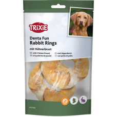 Gardums suņiem - Trixie Denta Fun rabbit rings, with chicken breast, ø 9.5 cm, 100 g.