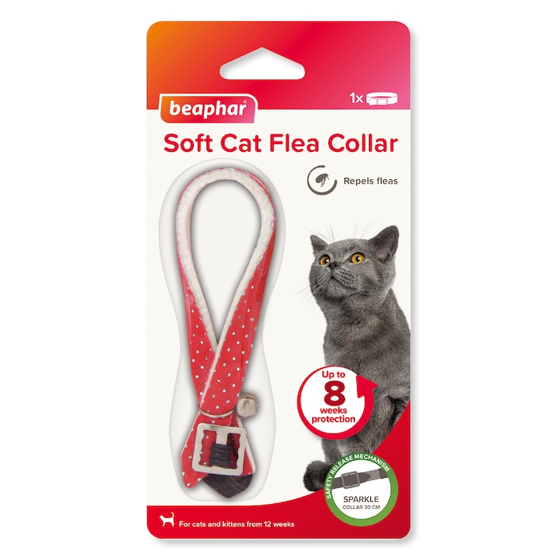 Pretblusu kaklasiksna kaķiem - Beaphar Soft Collars Cats Sparkle