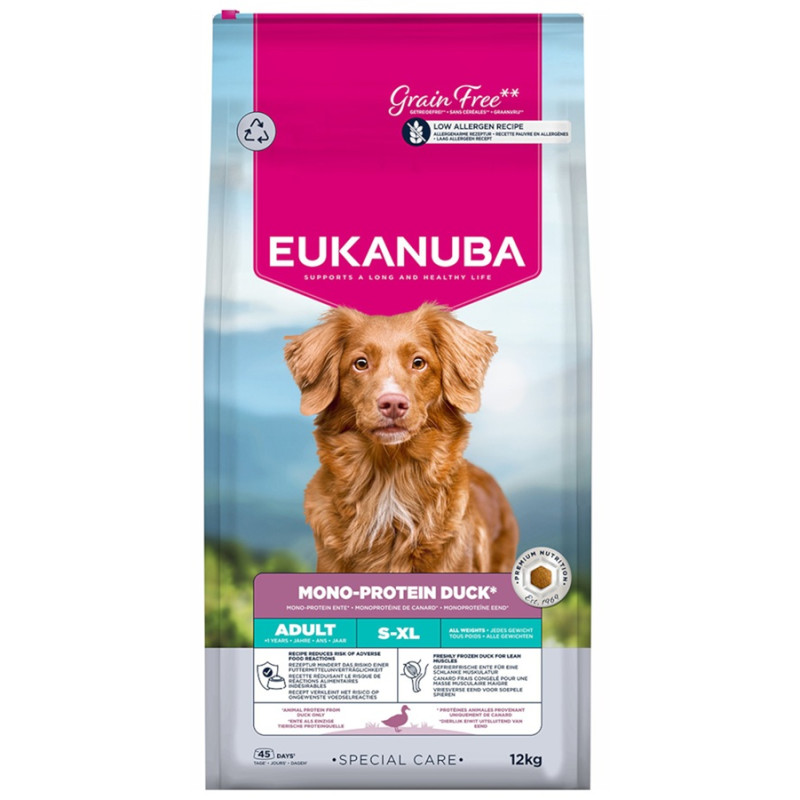 Sausa barība suņiem - Eukanuba Special Care, Adult, Mono-Protein Duck, 12KG