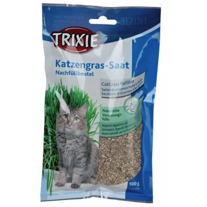 Zāle kaķiem : Trixie Cat Grass (bag), 100g