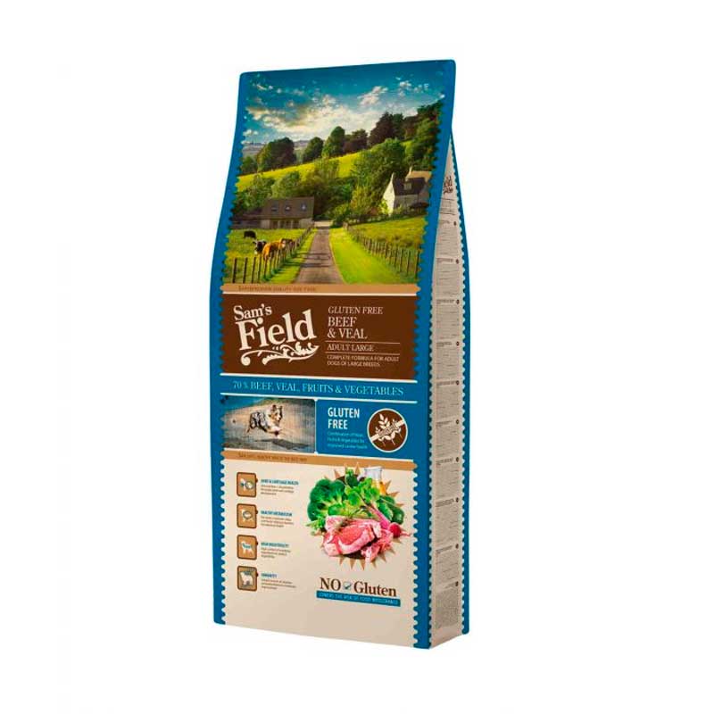 Sausa barība suņiem : Sams Field DOG GF Adult Large Beef and Veal 13kg