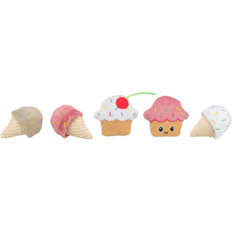 TRX 11 Ice cream and cupcake, plush, catnip, 7 cm Rotaļlieta kaķiem