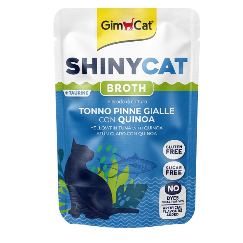Konservēta barība kaķiem  - Gimborn SHINYCAT POUCH YELLOWFIN TUNA WITH QUINOA 70g